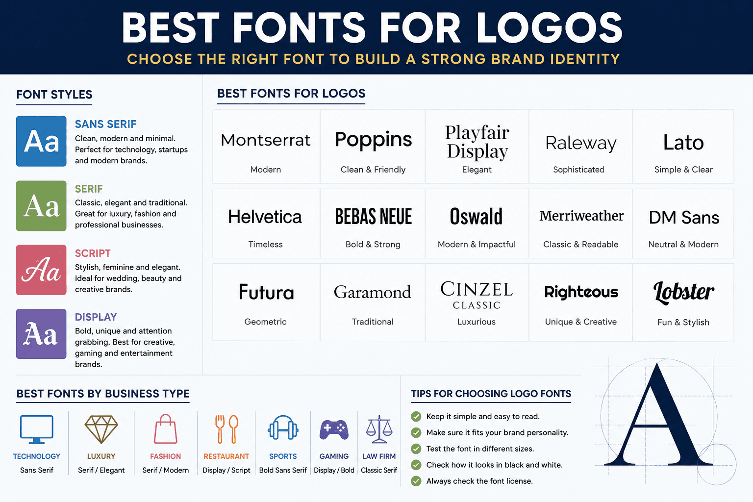 Best Fonts for Logos: How to Choose the Right Font for Your Brand