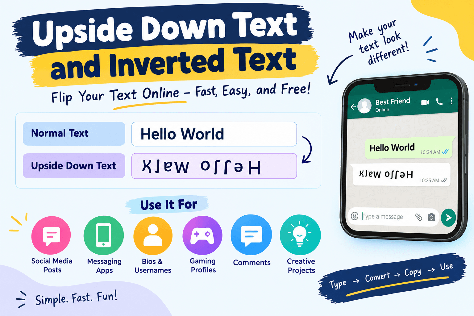 Upside Down Text and Inverted Text: How to Flip Your Text Online