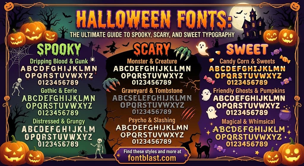 Halloween Fonts: The Ultimate Guide to Spooky, Scary, and Sweet Typography