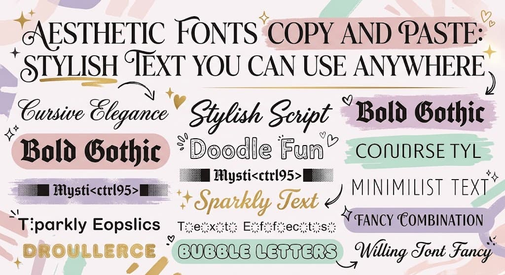 Aesthetic Fonts Copy and Paste: Stylish Text You Can Use Anywhere