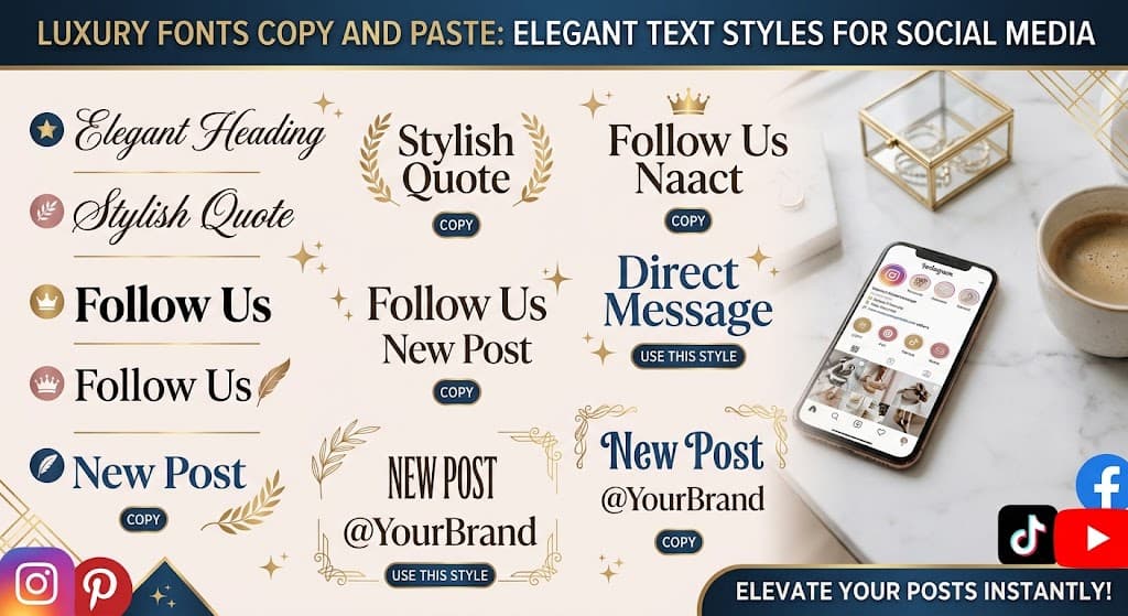 Luxury Fonts Copy and Paste: Elegant Text Styles for Social Media