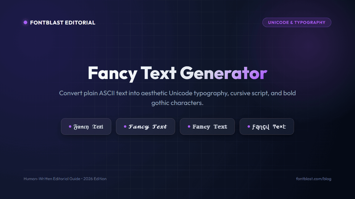 The Complete Guide to Fancy Text Generators: Unicode, Typography & Styling