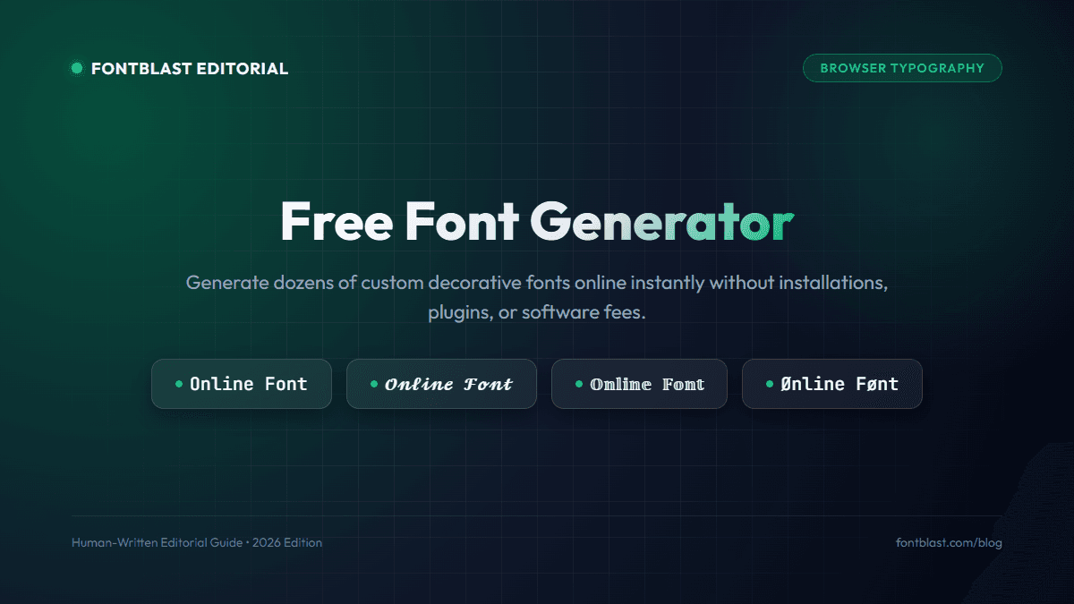 Font Generator Online Free: Convert Plain Text to Custom Aesthetic Typefaces