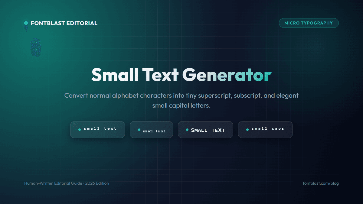Small Text Generator: Creating Tiny Text, Subscript, and Superscript Fonts