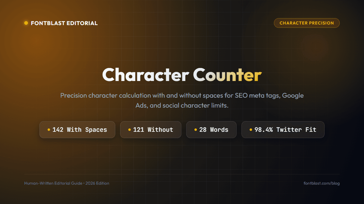 Character Counter with Spaces: Optimize Social Posts, Meta Tags & Microcopy