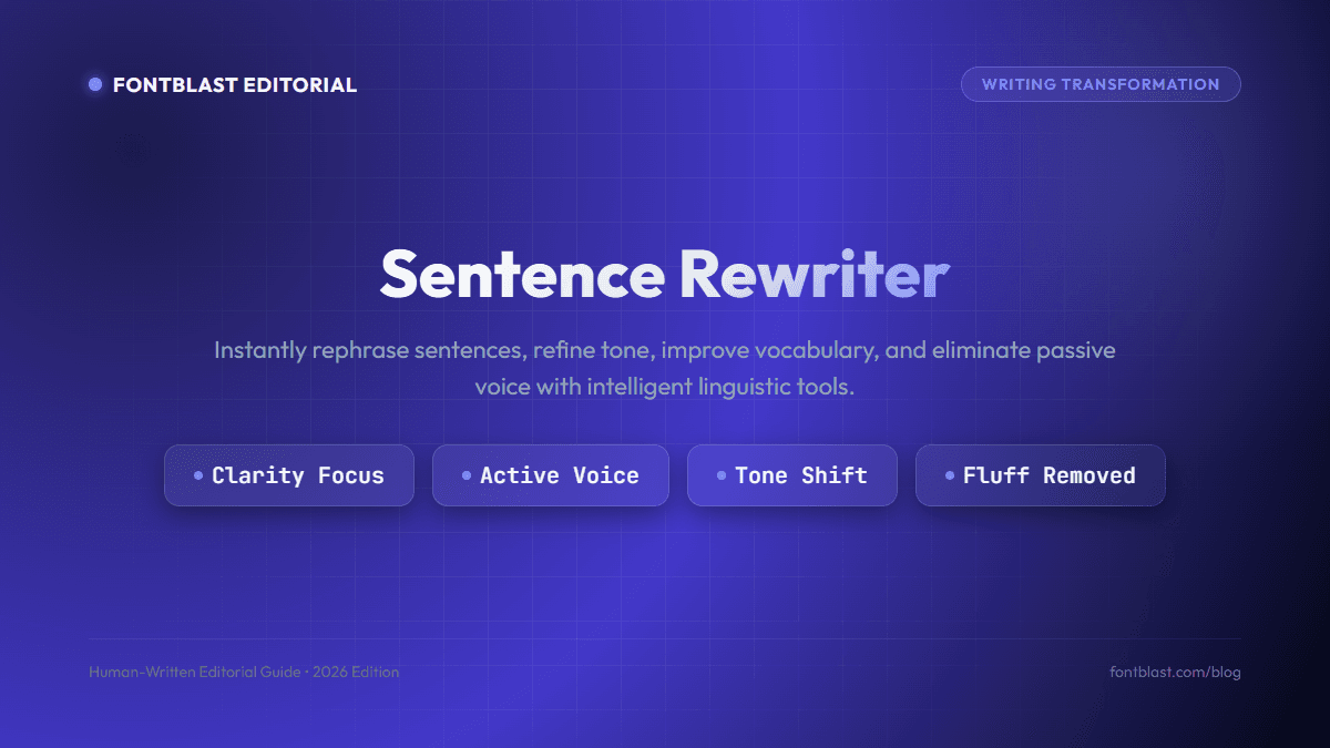 Sentence Rewriter Free: Transform Tone, Clarity, and Flow Without Losing Meaning