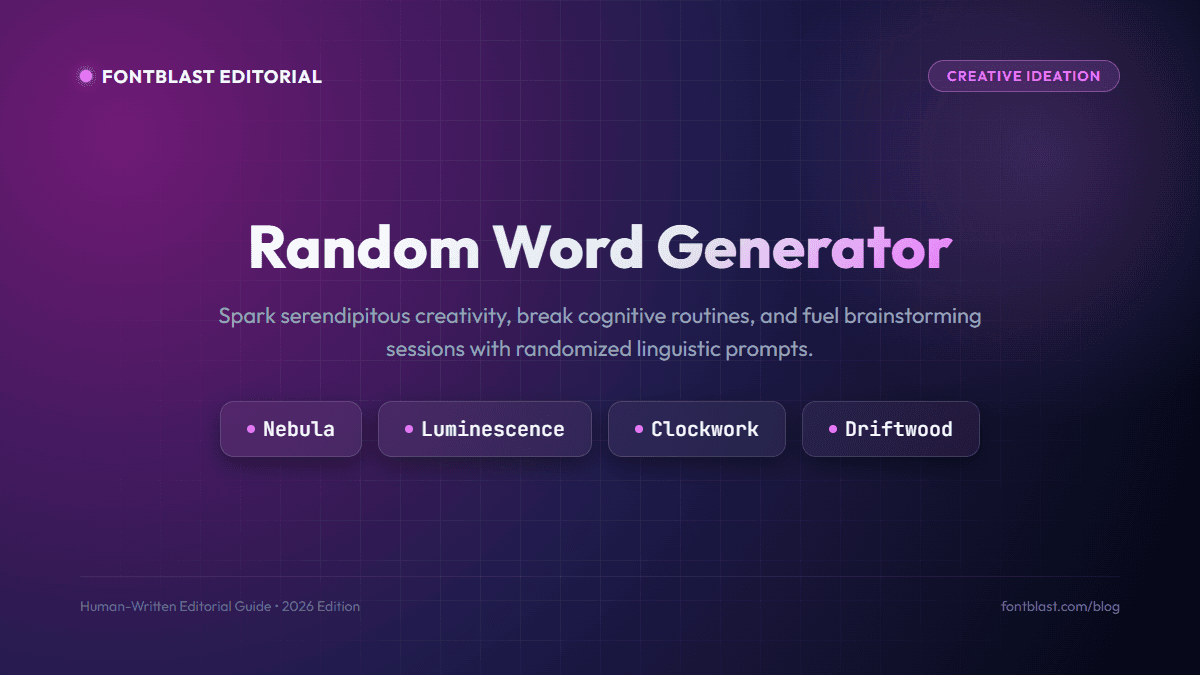 Random Word Generator: Boost Creative Writing, Brainstorming & Game Design