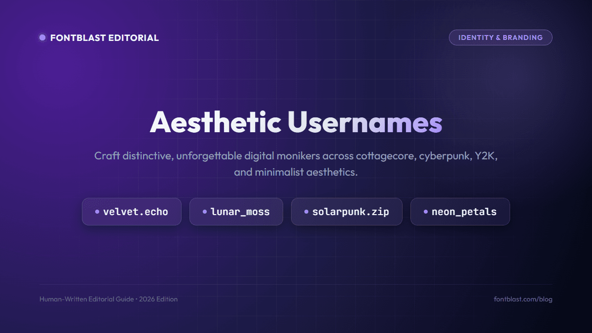 Username Generator Aesthetic: Crafting Unique, Memorable Handles for Every Platform